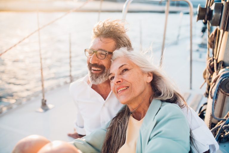 Mature couple smiling