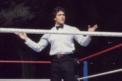 Referee standing in the ring giving instructions